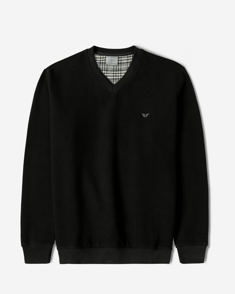 خرید و قیمت پلیور یقه هفت مردانه مشکی 24489106