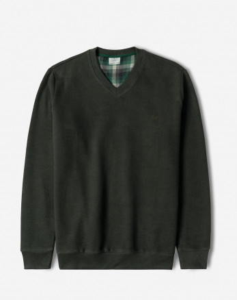 خرید و قیمت پلیور یقه هفت مردانه سبز 24489106