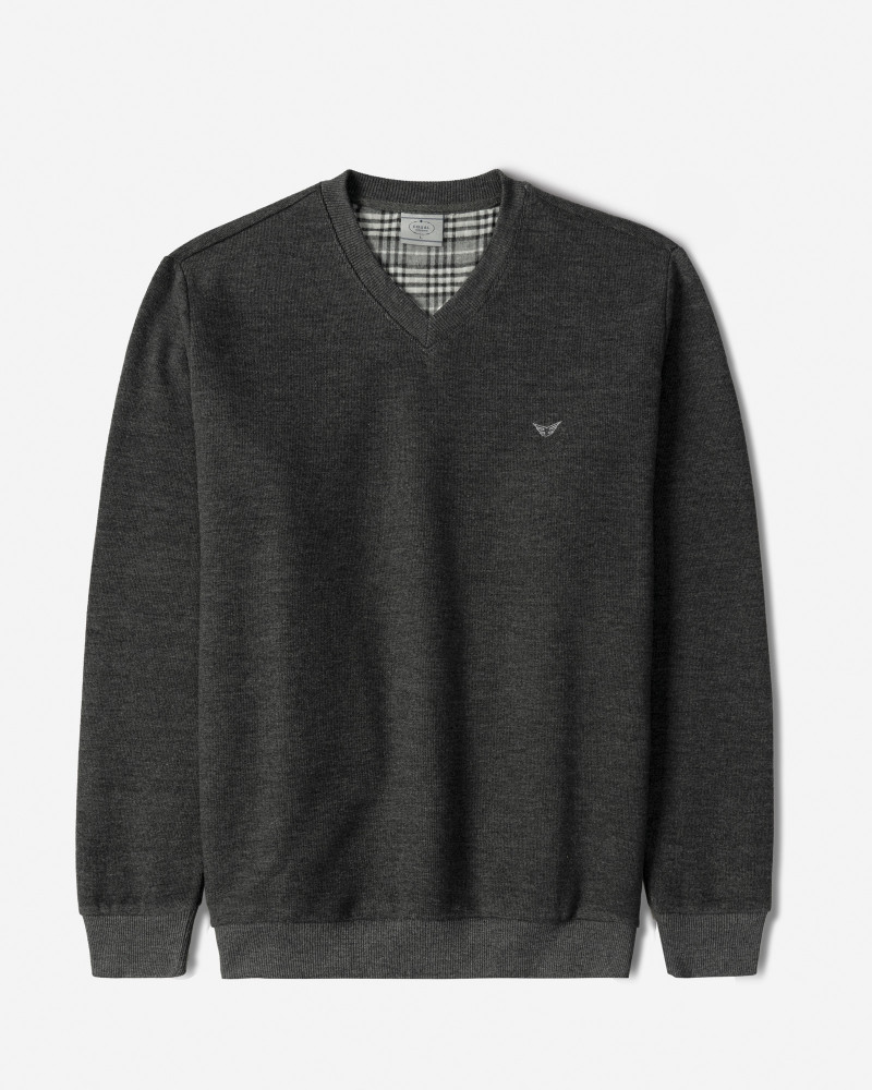 خرید و قیمت پلیور یقه هفت مردانه خاکستری 24489106