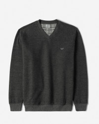 خرید و قیمت پلیور یقه هفت مردانه خاکستری 24489106