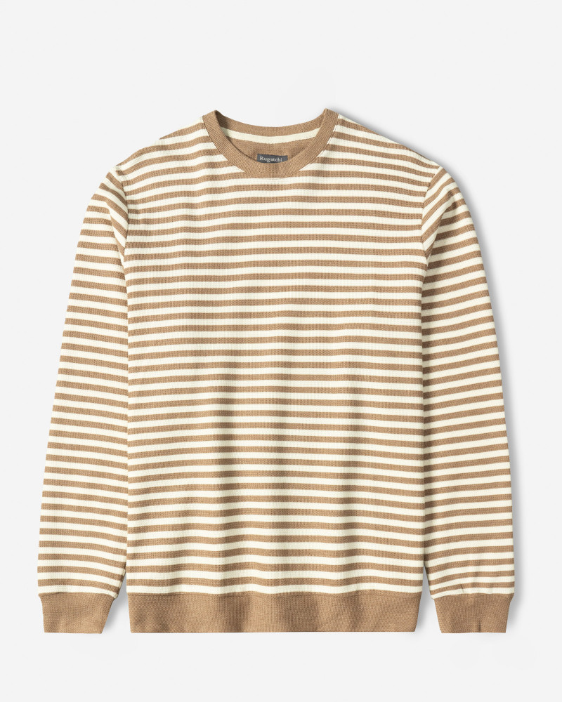 خرید و قیمت تیشرت آستین بلند یقه گرد مردانه قهوه ای 84428149