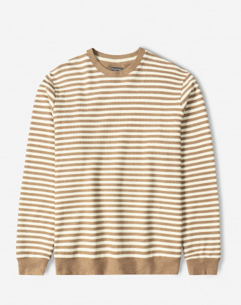 خرید و قیمت تیشرت آستین بلند یقه گرد مردانه قهوه ای 84428149