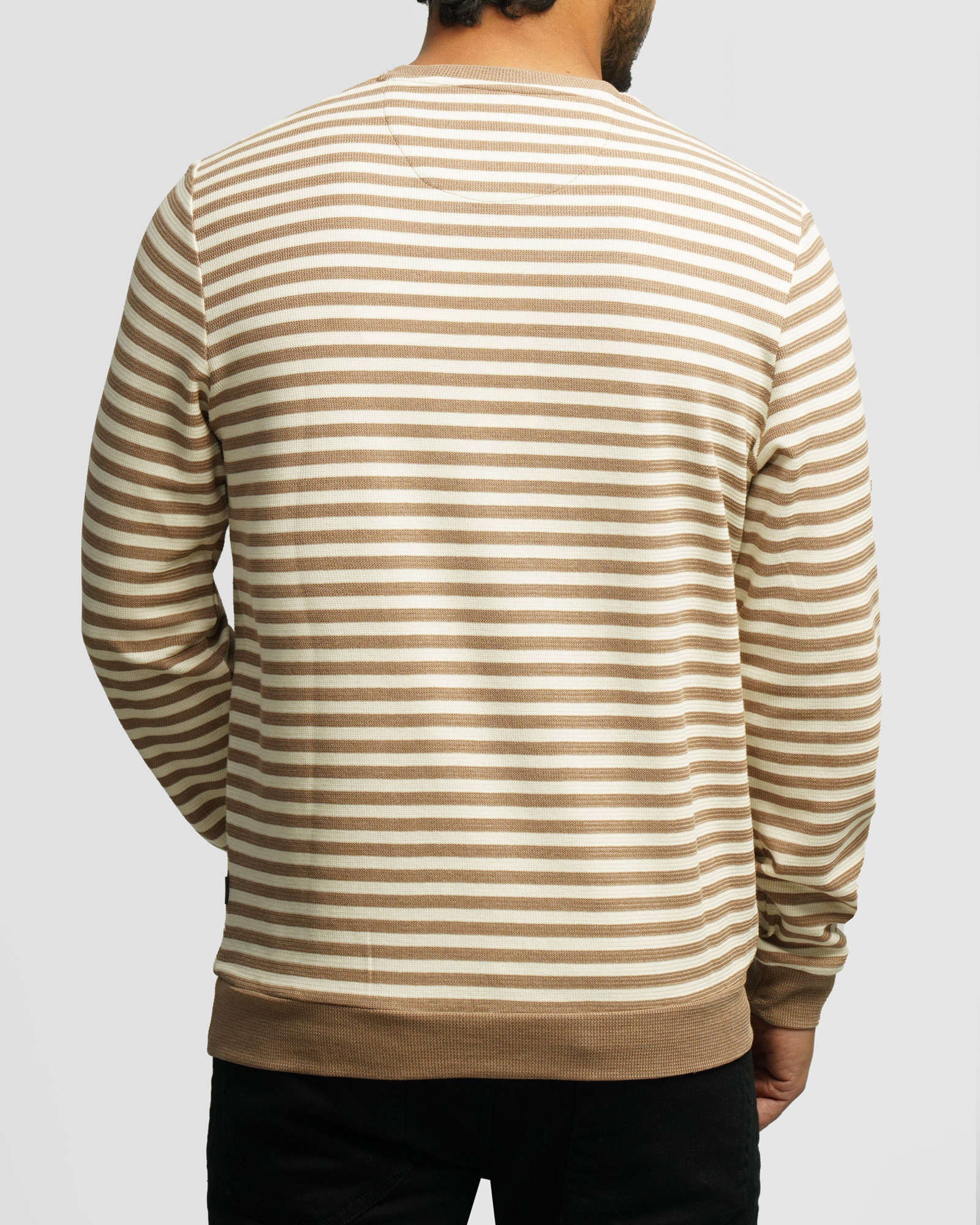 خرید و قیمت تیشرت آستین بلند یقه گرد مردانه قهوه ای 84428149