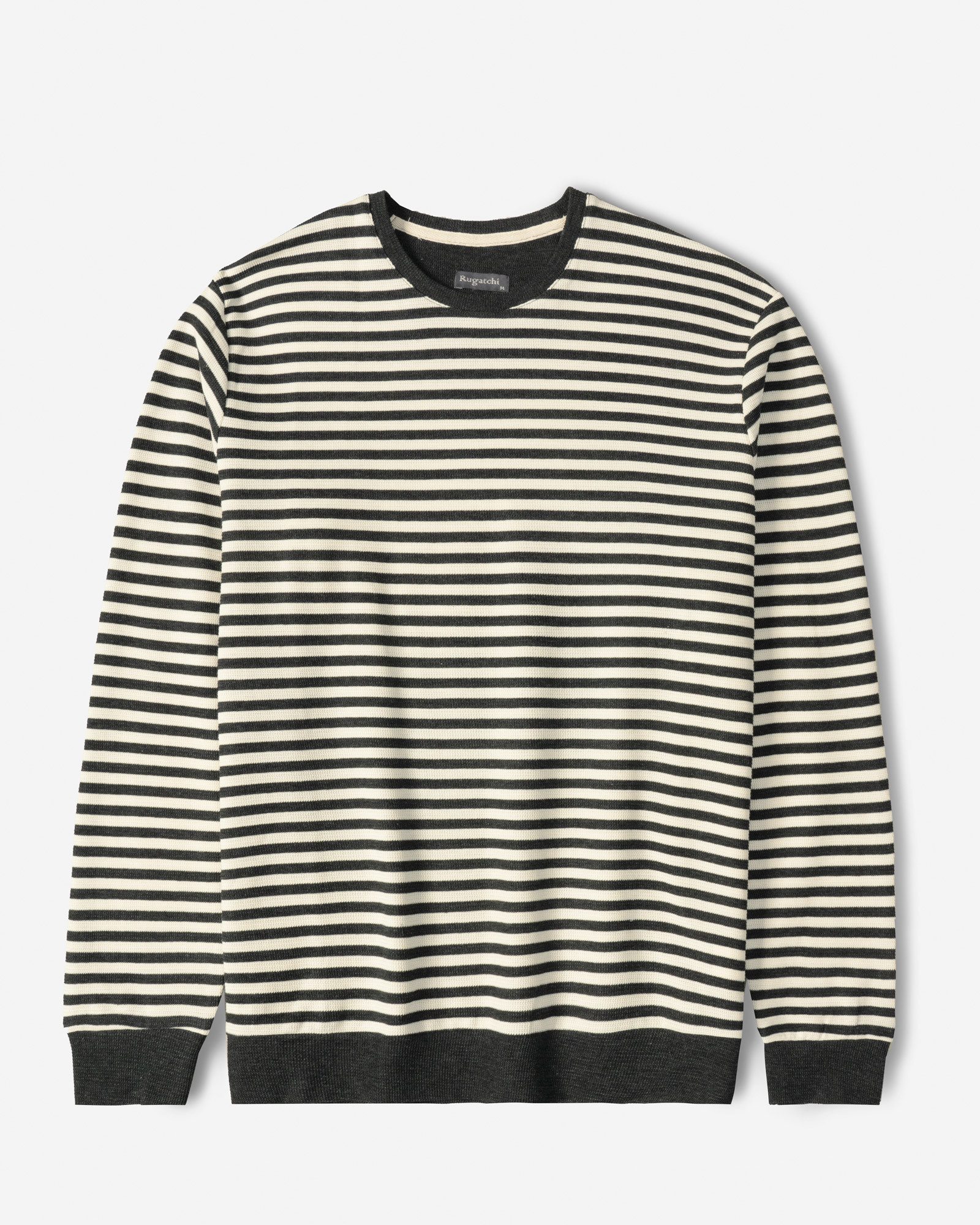 خرید و قیمت تیشرت آستین بلند یقه گرد مردانه ذغالی 84428149