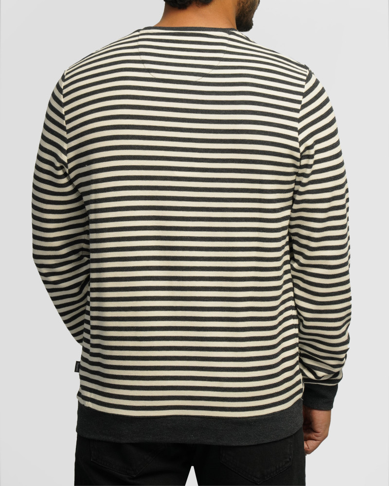 خرید و قیمت تیشرت آستین بلند یقه گرد مردانه ذغالی 84428149