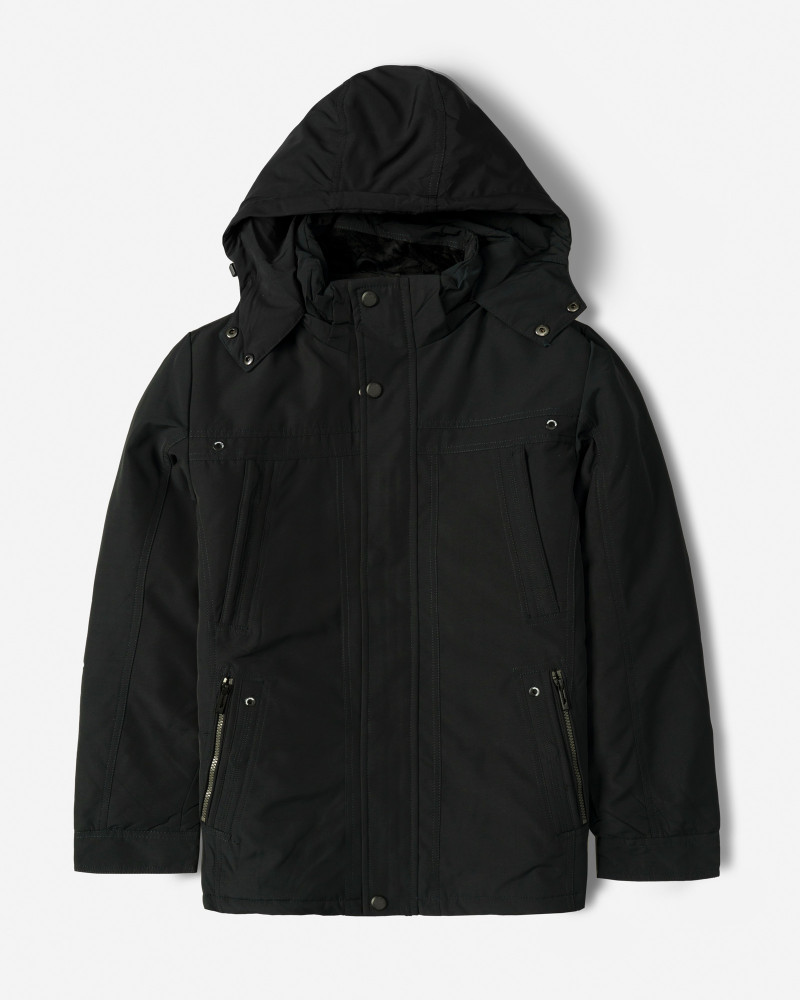 خرید و قیمت کاپشن ضخیم کلاه دار مردانه مشکی 24351127