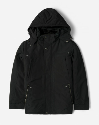 خرید و قیمت کاپشن ضخیم کلاه دار مردانه مشکی 24351127