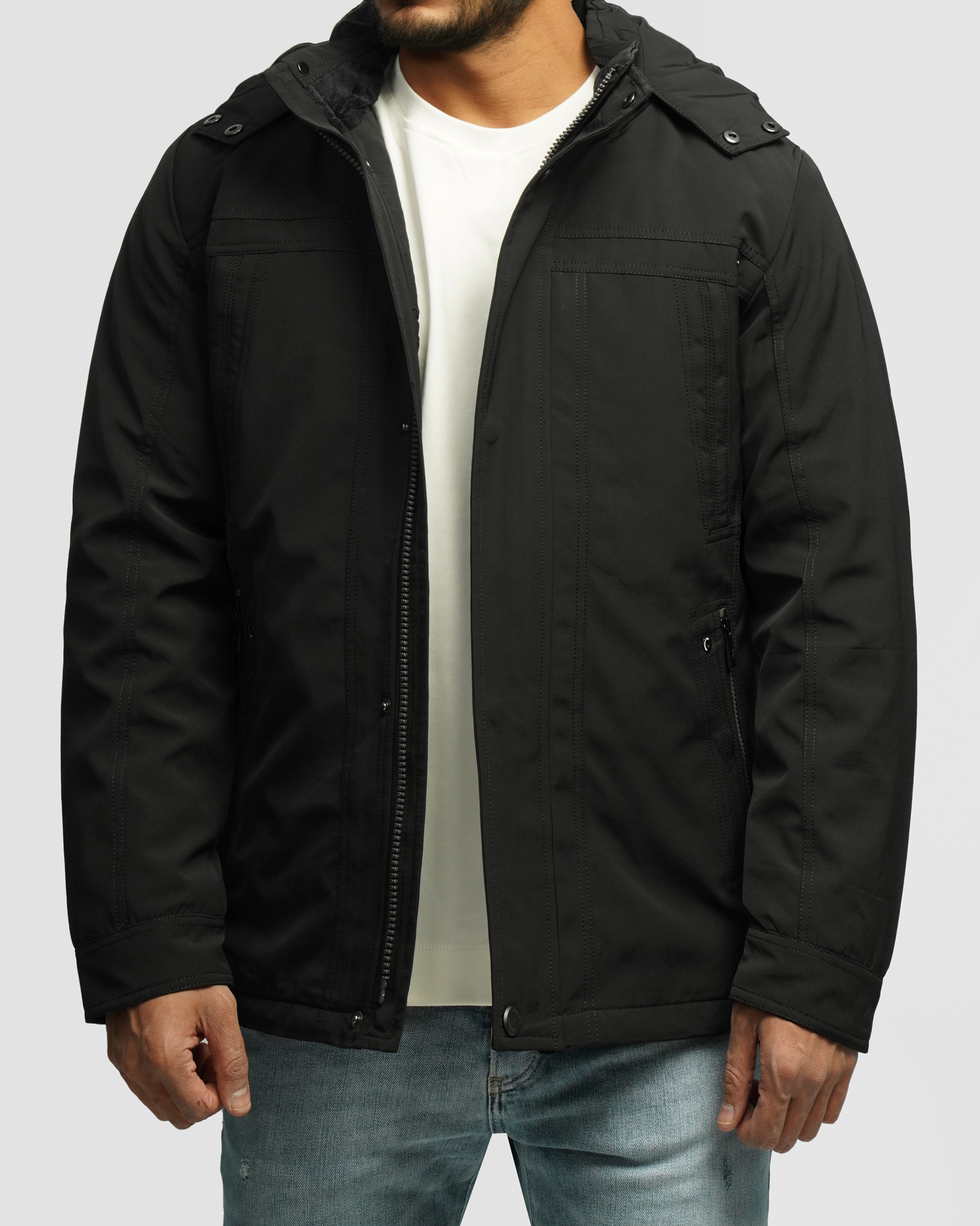 خرید و قیمت کاپشن ضخیم کلاه دار مردانه مشکی 24351127