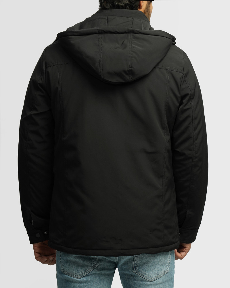 خرید و قیمت کاپشن ضخیم کلاه دار مردانه مشکی 24351127