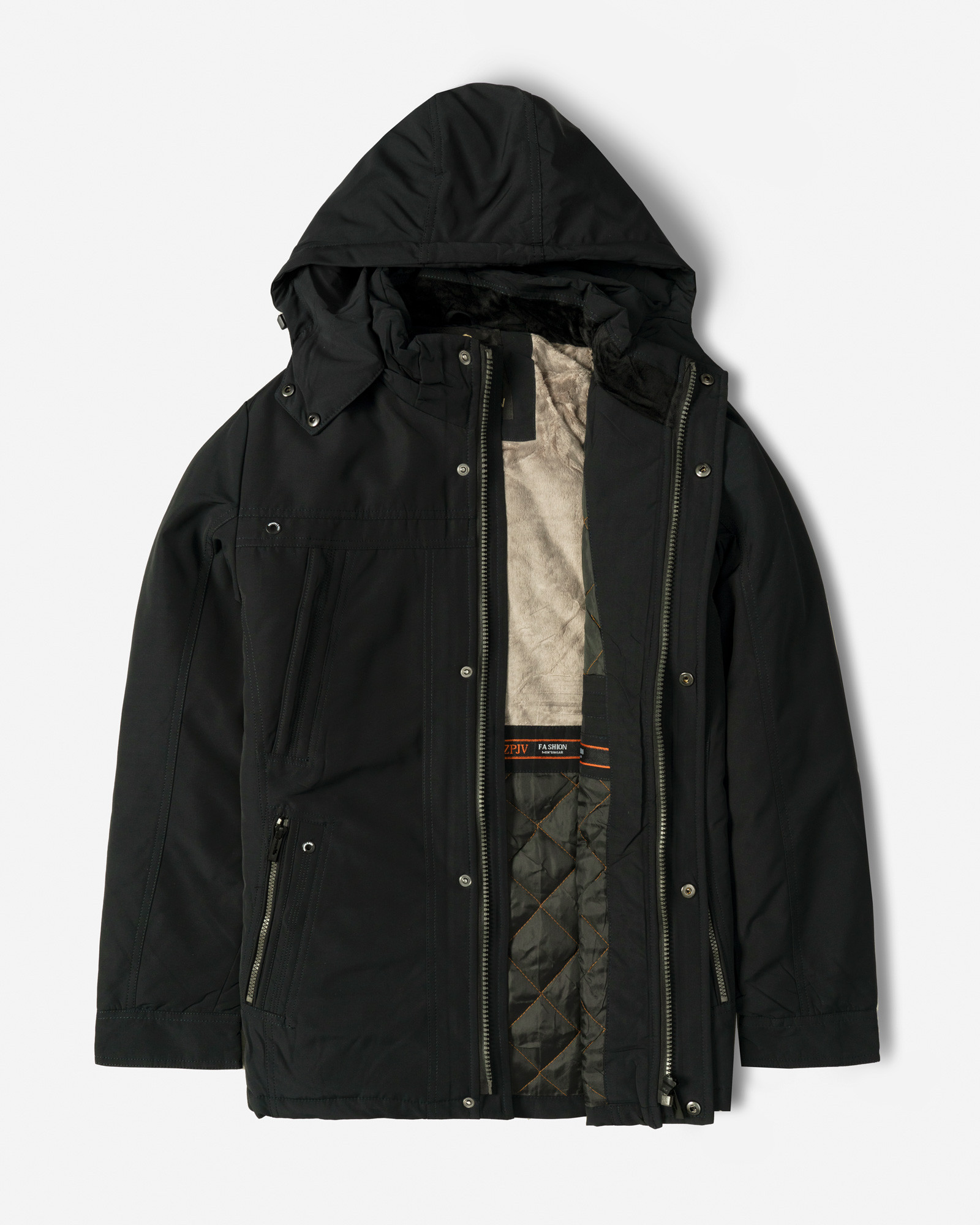 خرید و قیمت کاپشن ضخیم کلاه دار مردانه مشکی 24351127