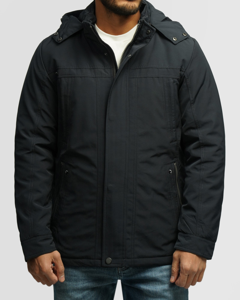 خرید و قیمت کاپشن ضخیم کلاه دار مردانه سرمه ای 24351127