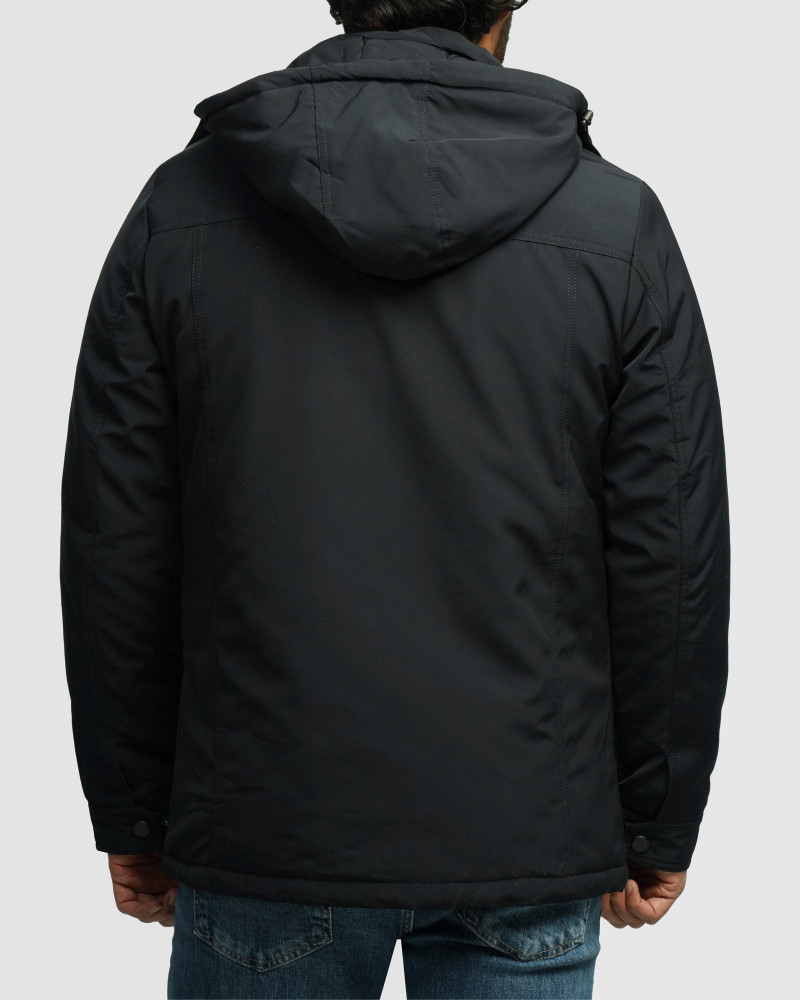 خرید و قیمت کاپشن ضخیم کلاه دار مردانه سرمه ای 24351127