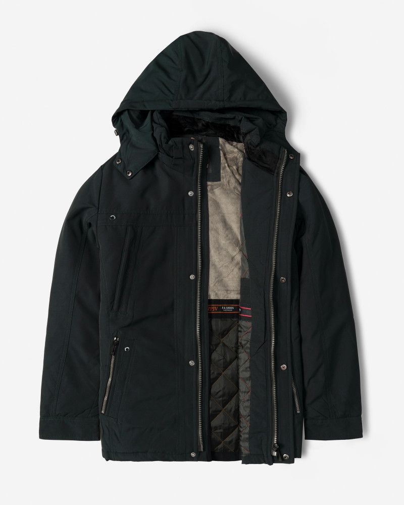 خرید و قیمت کاپشن ضخیم کلاه دار مردانه سرمه ای 24351127