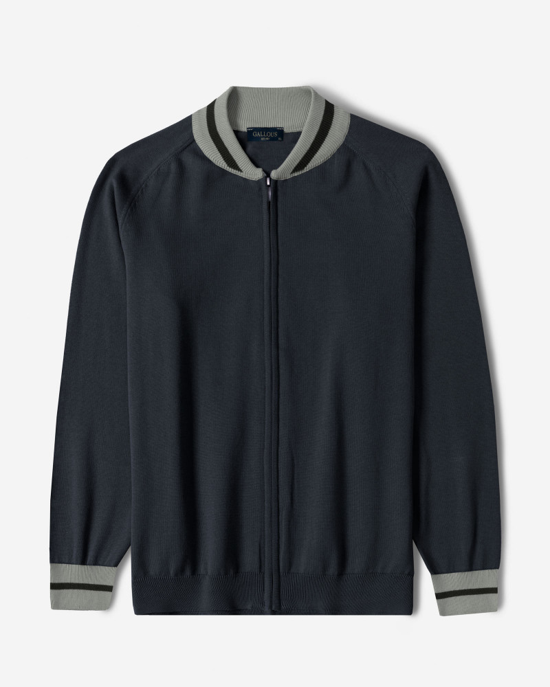 سویشرت بافت مردانه سرمه ای 24376126