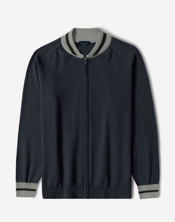 سویشرت بافت مردانه سرمه ای 24376126