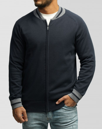 سویشرت بافت مردانه سرمه ای 24376126