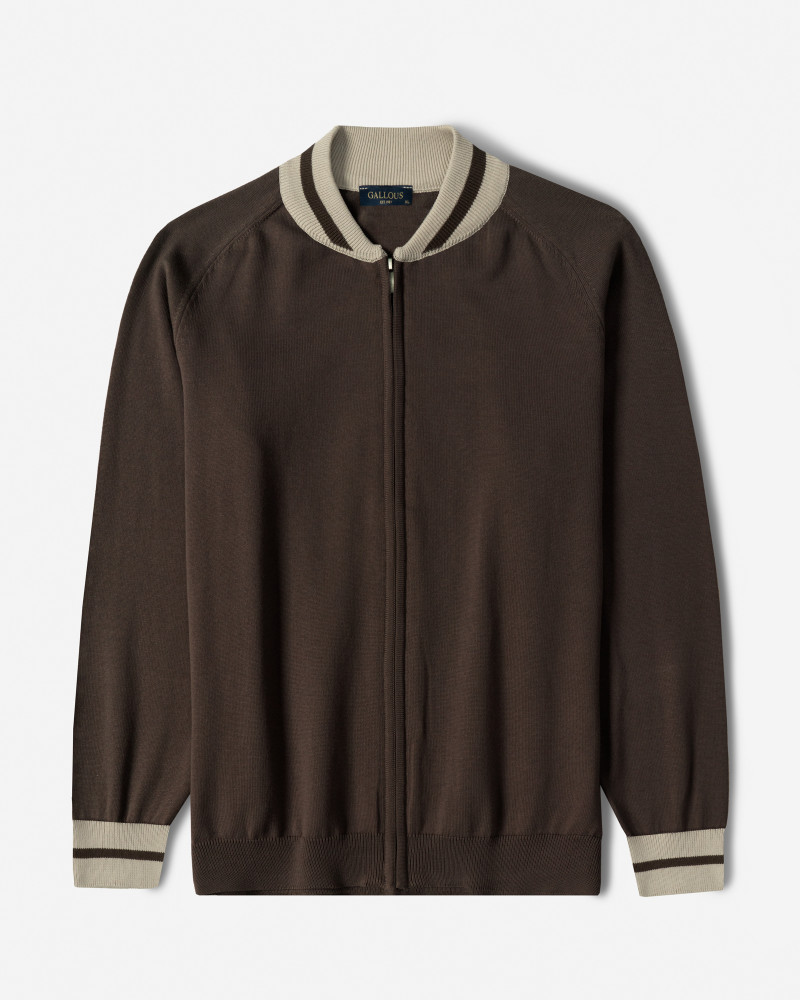 سویشرت بافت مردانه قهوه ای 24376126