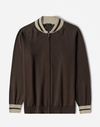 سویشرت بافت مردانه قهوه ای 24376126