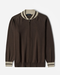 سویشرت بافت مردانه قهوه ای 24376126