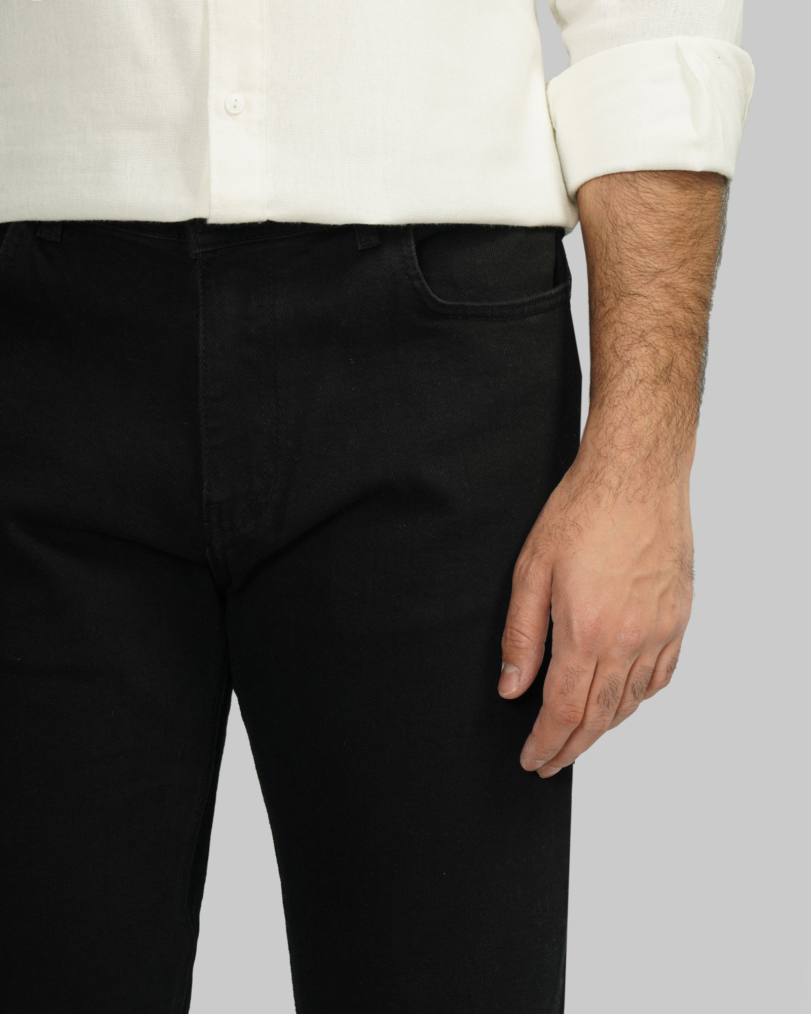 شلوار جین رگولار (Regular) ساده مردانه مشکی 24412257