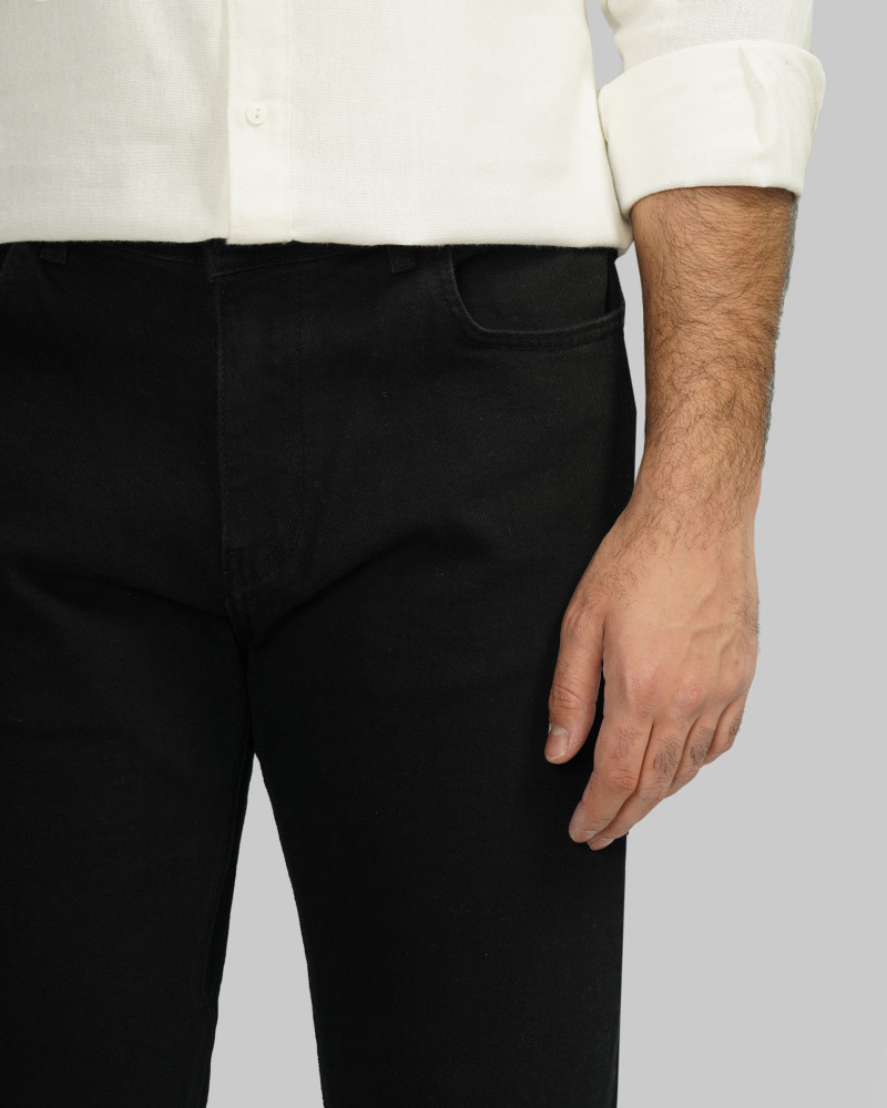 شلوار جین رگولار (Regular) ساده مردانه مشکی 24412257