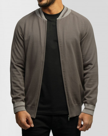 سویشرت بافت مردانه خاکستری 24376126