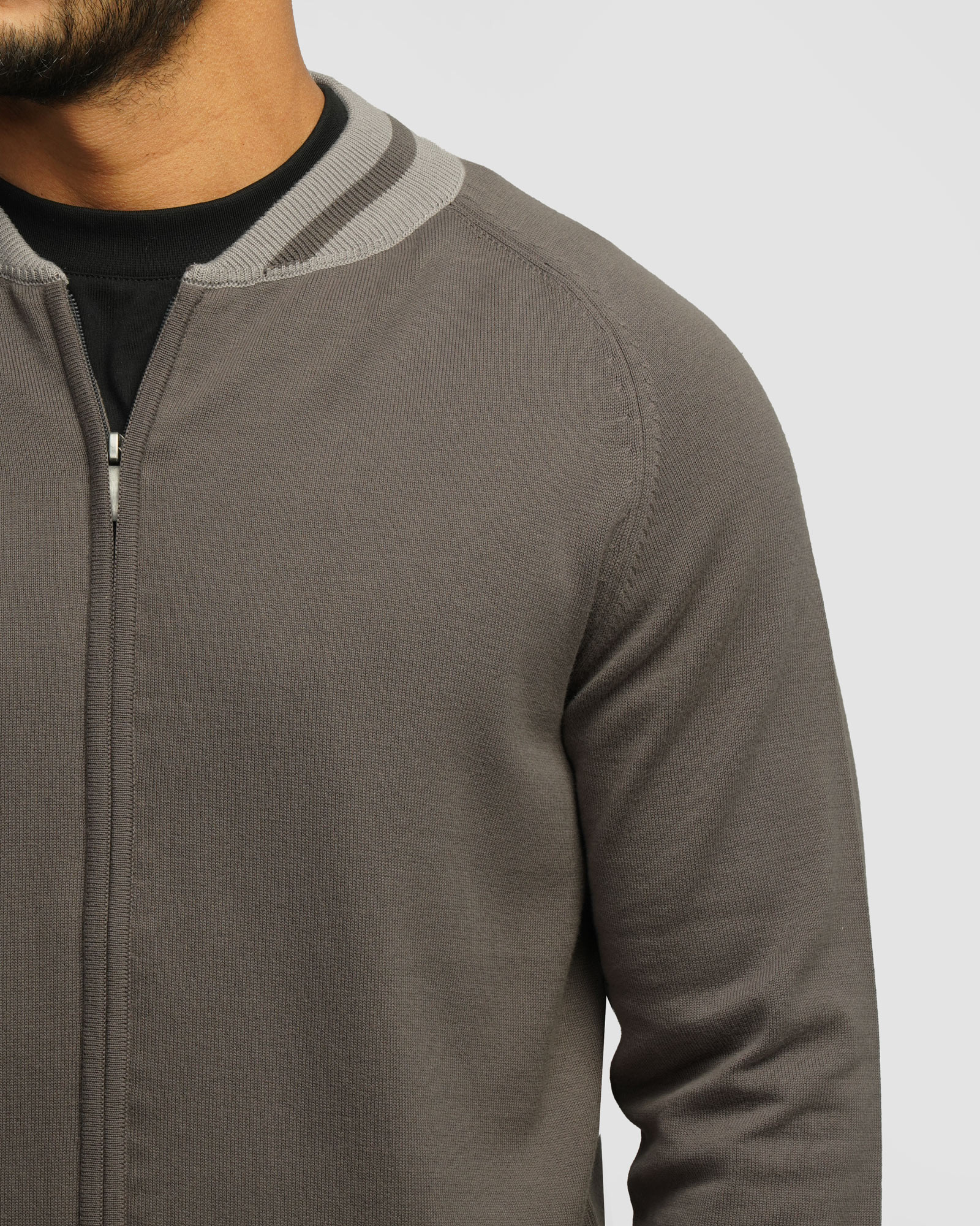 سویشرت بافت مردانه خاکستری 24376126