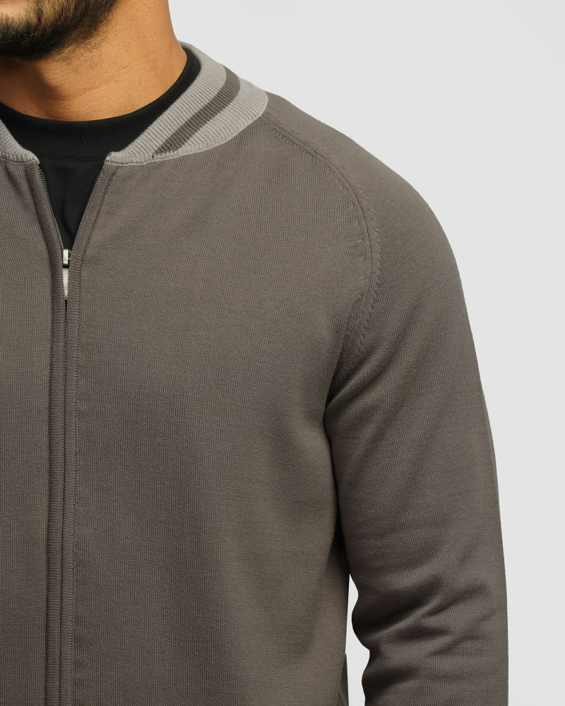 سویشرت بافت مردانه خاکستری 24376126