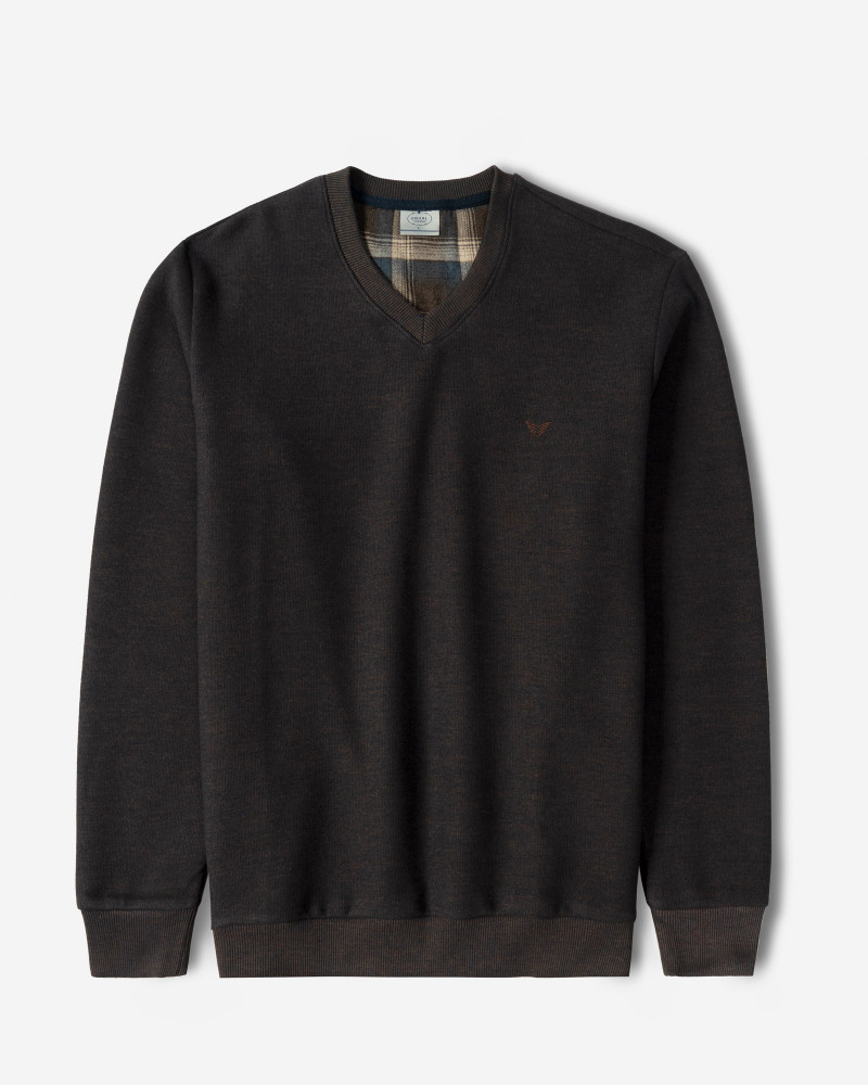 خرید و قیمت پلیور یقه هفت مردانه بنفش تیره 24489106