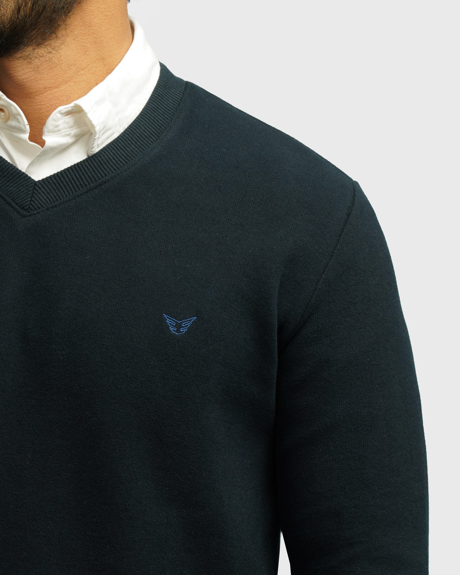 خرید و قیمت پلیور یقه هفت مردانه سرمه ای 24489106