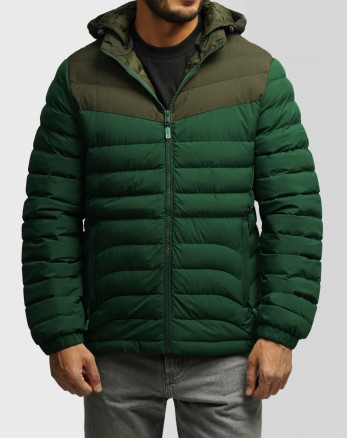 خرید و قیمت کاپشن مردانه کلاه دارسبز 24316395