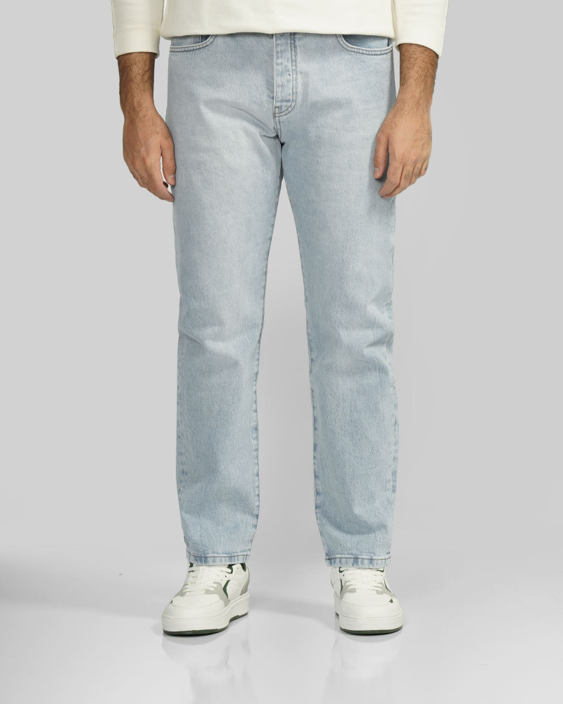 خرید و قیمت شلوار جین رگولار (Relax vintage) ساده مردانه آبی روشن 24412258