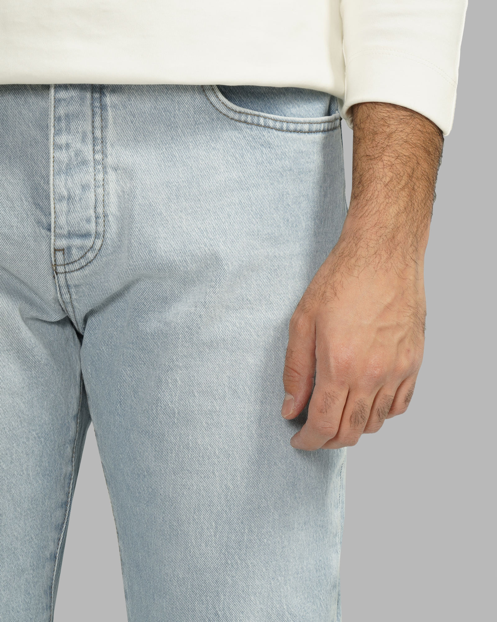 خرید و قیمت شلوار جین رگولار (Relax vintage) ساده مردانه آبی روشن 24412258