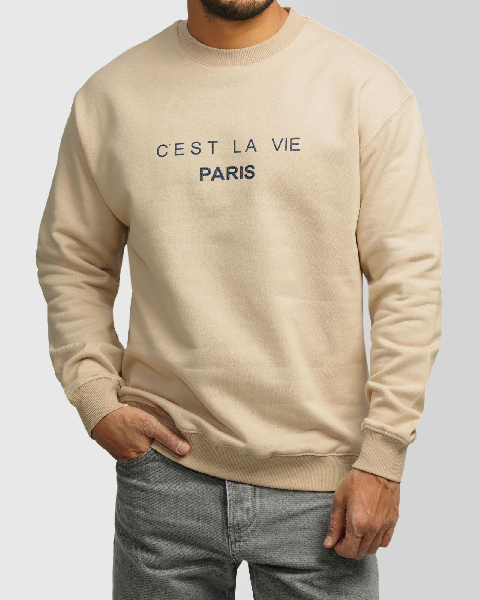 خرید و قیمت پلیور دورس یقه گرد مردانه کرم 24357260