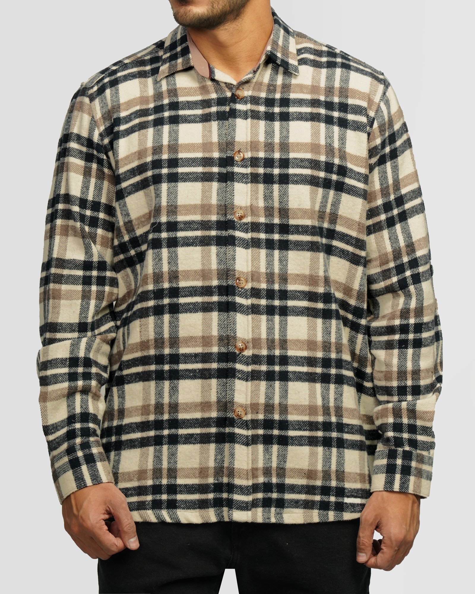 خرید و قیمت پیراهن ضخیم مردانه کرم 24452312