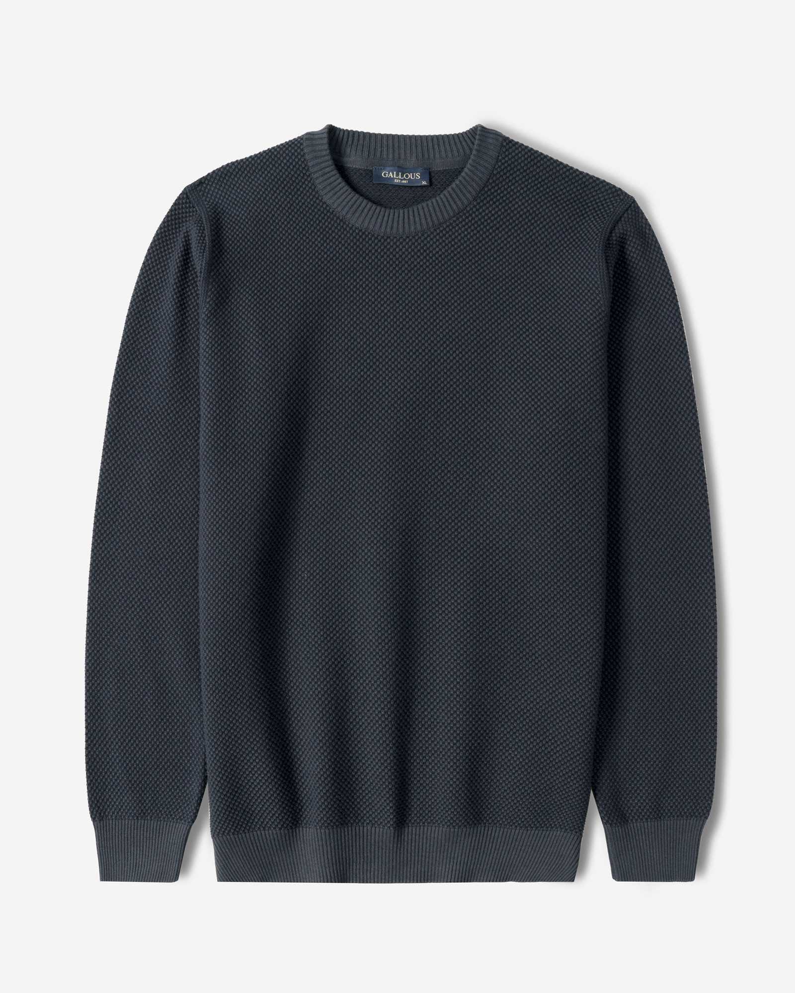 خرید و قیمت پلیور بافت یقه گرد مردانه سرمه ای 24358136