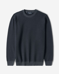 خرید و قیمت پلیور بافت یقه گرد مردانه سرمه ای 24358136