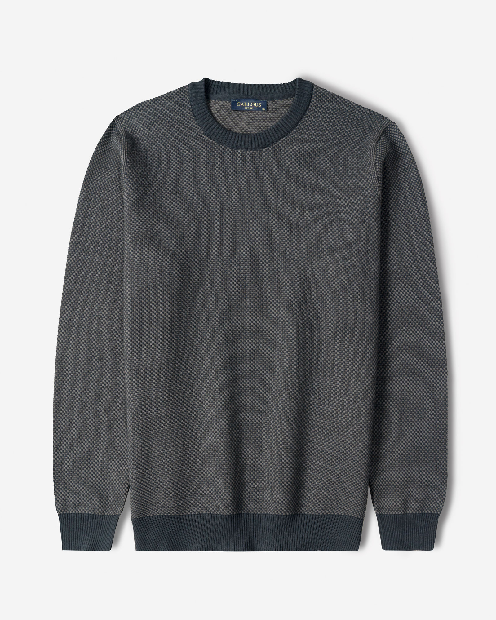 خرید و قیمت پلیور بافت یقه گرد مردانه سرمه ای روشن 24358136