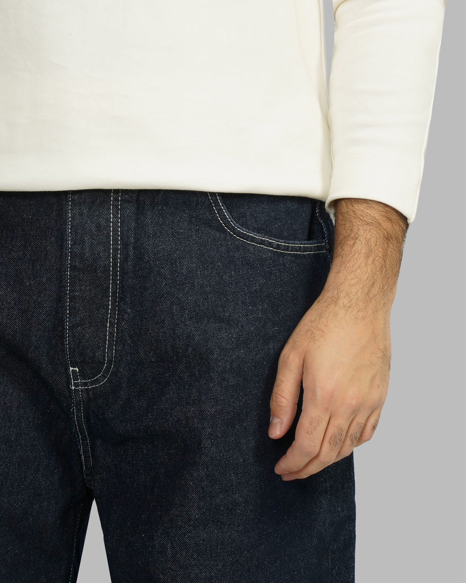 خرید و قیمت شلوار جین بگ (Baggy) ساده مردانه سرمه ای تیره 24424823