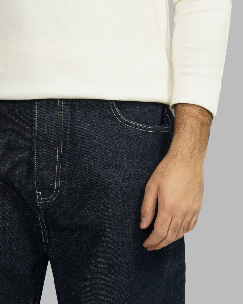 خرید و قیمت شلوار جین بگ (Baggy) ساده مردانه سرمه ای تیره 24424823