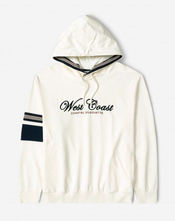 هودی کلاه دار طرح دار مردانه کرم 84471285