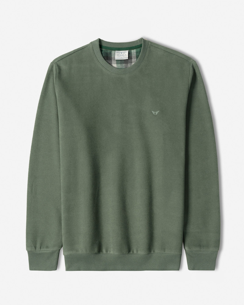 خرید و قیمت پلیور یقه گرد مردانه سلانیک ساده سبز مغز پسته ای 24256159