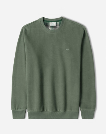 خرید و قیمت پلیور یقه گرد مردانه سلانیک ساده سبز مغز پسته ای 24256159