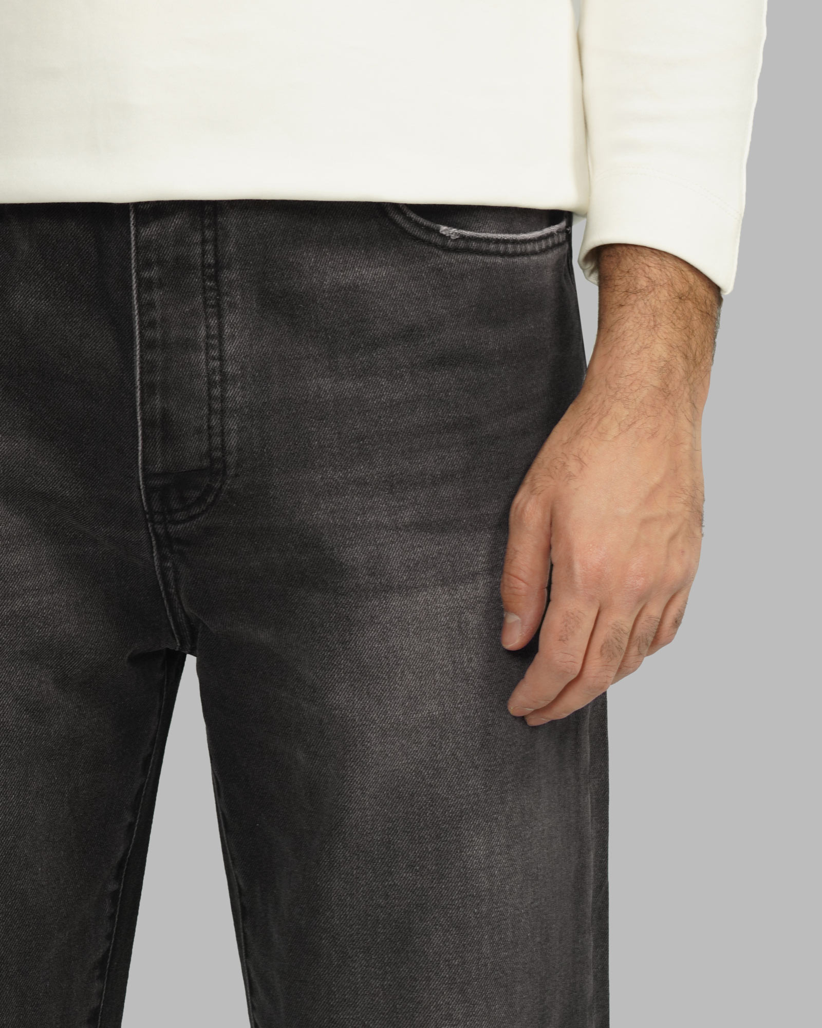 خرید و قیمت شلوار جین مردانه Loos Fit ساده دودی 24424820