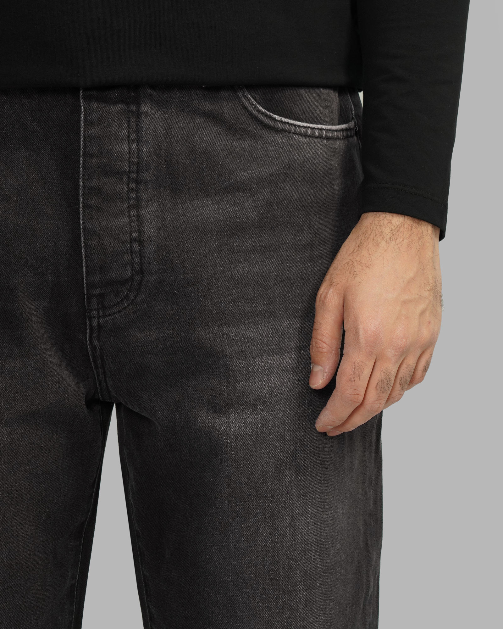 خرید و قیمت شلوار جین مردانه Loos Fit ساده ذغالی 24424820