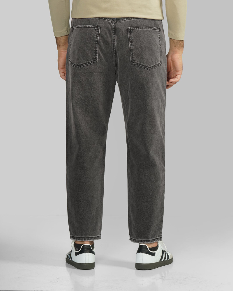 خرید و قیمت شلوار جین مردانه Loos Fit ساده خاکستری تیره  24424820