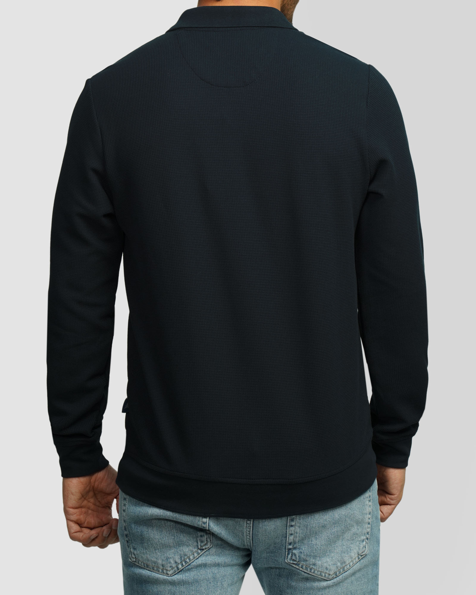 خرید و قیمت پولوشرت آستین بلند مردانه سرمه ای 84486118