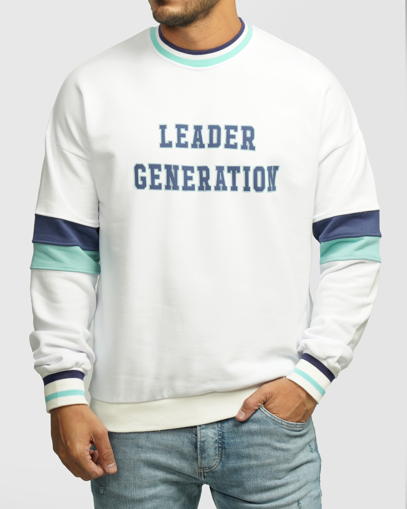 خرید و قیمت پلیور دورس یقه گرد مردانه سفید 24457279