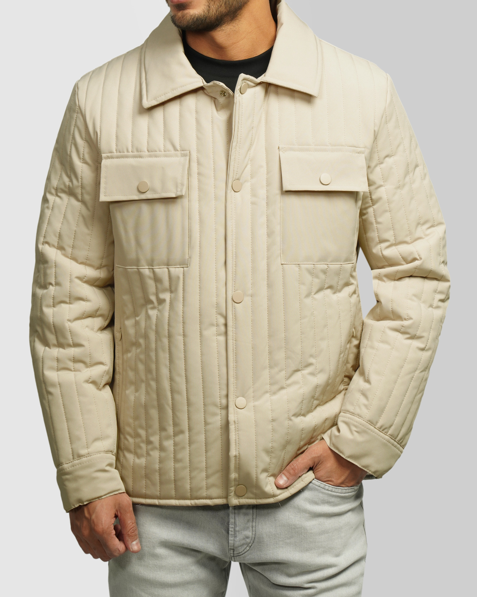 خرید و قیمت کاپشن مردانه کرم 84416401