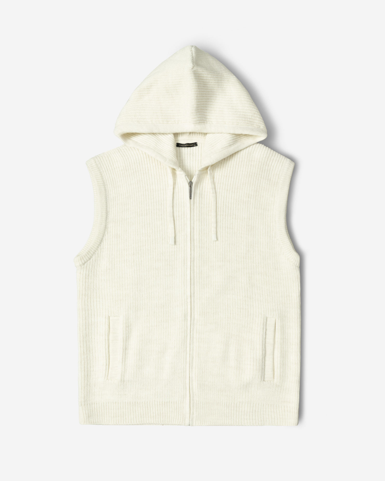 جلیقه بافت مردانه کلاه دار کرم 84414137